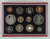 United Kingdom - 2005 - Annual Proof Coin Set - Red Leather Case