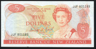 New Zealand - 5 Dollars - Brash - JJF801189 - Fine