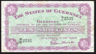 Guernsey - 10 Shillings - 20/U 2535 - P42b