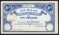 New Zealand - 2 Shillings - Postal Note - No. 388266 - VF