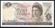 New Zealand - 1 Dollar - Fleming - 3H 211537 - Last Prefix - aUnc