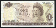 New Zealand - 1 Dollar - Hardie - Y92 092747* - Star Note - VF