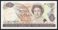 New Zealand - 1 Dollar - Hardie - AA 170619* - Star Note - aUnc