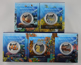 Australia - 2009-2010 - Silver Proof 5 Coin Set - Australian Sea Life - The Reef