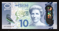 New Zealand - $10 - Wheeler - AR15 000173 - Low Serial - Unc