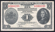 Netherlands Indies - 1 Gulden - AZ000238 - P111 - Low Serial - gVF