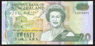 New Zealand - $20 - Brash - ZZ070971 - Replacement Prefix - EF