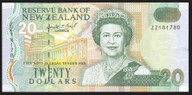 New Zealand - $20 - Brash - ZZ181780 - Replacement Prefix - EF