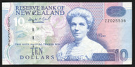 New Zealand - $10 - Brash - ZZ025536 - Replacement Prefix - EF