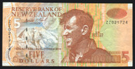 New Zealand - $5 - Brash - ZZ021724 - Replacement Prefix - Fine
