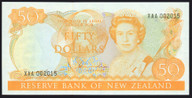 New Zealand - $50 - Hardie - XAA002015 - First Prefix - Unc