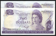 New Zealand - $2 - Knight - Y92 283046*-47* Consecutive Pair - Star Note - Unc