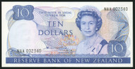 New Zealand - $10 - Hardie - NAA002340 - First Prefix - Unc