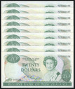 New Zealand - $20 - Russell - TCT000586-594 - First Prefix - 9 Consecutive - Unc