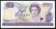 New Zealand - $2 - Russell - EHG000474 - First Prefix - Low Serial - Unc