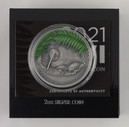 New Zealand - 2021 - Silver $2 Antique Finish - 2oz Kiwi - Brown Kiwi