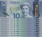 New Zealand - $10 - 10 Consecutive - First Prefix - AA15767830 - AA15767839