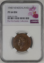 New Zealand - 1940 - Half Penny - Proof - NGC PF64 BN