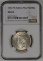 New Zealand - 1943 - Florin - NGC MS63 - 840414-014