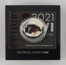 New Zealand - 2021 - Silver Dollar Proof Coin - Brown Kiwi