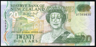 New Zealand - $20 - Brash - Error - Wet Ink Transfer - DT569830 - gVF