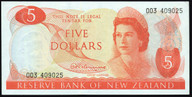 New Zealand - $5 - Fleming - 003 409025 - aUnc