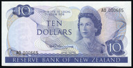 New Zealand - $10 - Fleming - First Prefix - Low Serial - A0 000665 - aUnc