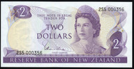 New Zealand - $2 - Hardie - First Prefix - Low Serial - 2S5 000356 - Unc