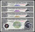 Chatham Islands - $2 $3 $10 $15 - Matched Set - 2000 - 90001983A - Unc