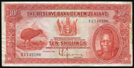 New Zealand - 10 Shillings - Lefeaux - 2Z742100 - Fine