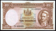New Zealand - 10 Shillings - Fleming - 5S 498450 - VF