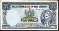 New Zealand - 5 Pounds - Wilson - 2/W 926185 - VF
