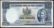 New Zealand - 5 Pounds - Hanna - 8/S 027311 - VF