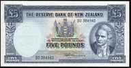 New Zealand - 5 Pounds - Fleming - B0 384940 - EF