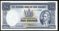 New Zealand - 5 Pounds - Fleming - J3 679491 - VF