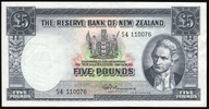 New Zealand - 5 Pounds - Fleming - S4 110076 - EF