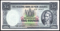 New Zealand - 5 Pounds - Fleming - 11E 185437 - gEF