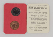 New Zealand - 1970 -  Numismatic Society Of Tauranga - 50th Anniversary - Silver & Copper Medals