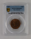 New Zealand - 1957 - Half Penny - MS64 RD - 48072396
