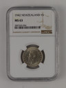 New Zealand - 1942 - Shilling - MS63 - 2807263-054