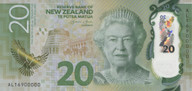 New Zealand - $20 Polymer Note - Wheeler - $20 AL16 900000