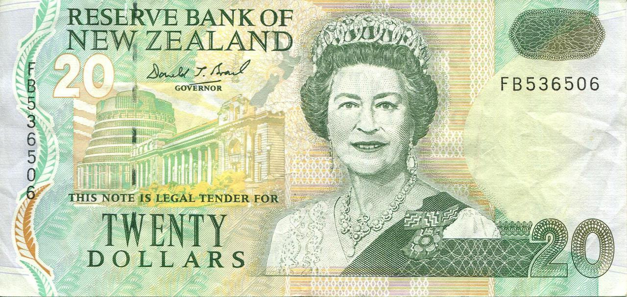 New Zealand 20 Note Brash 'Type 2' FB536506 Oceanic Mint