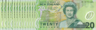 New Zealand - $20 - 13 Consecutive Polymer Notes - Wheeler 'Type 1' - AB14198971-83