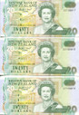 New Zealand - $20 - 3 Consecutive Star Notes - Brash 'Type 2' - ZZ138817-19