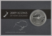 New Zealand - 2009 - Silver Dollar Specimen Coin - Icons Of New Zealand - Kiwi