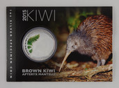 New Zealand - 2015 - Silver Dollar Specimen Coin - Glow In The Dark Kiwi
