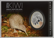 New Zealand - 2016 - Silver Dollar Specimen Coin - Kiwi - Egg Shaped Coin