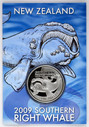 New Zealand - 2009 - Uncirculated Silver Dollar Specimen Coin - Southern Right Whale