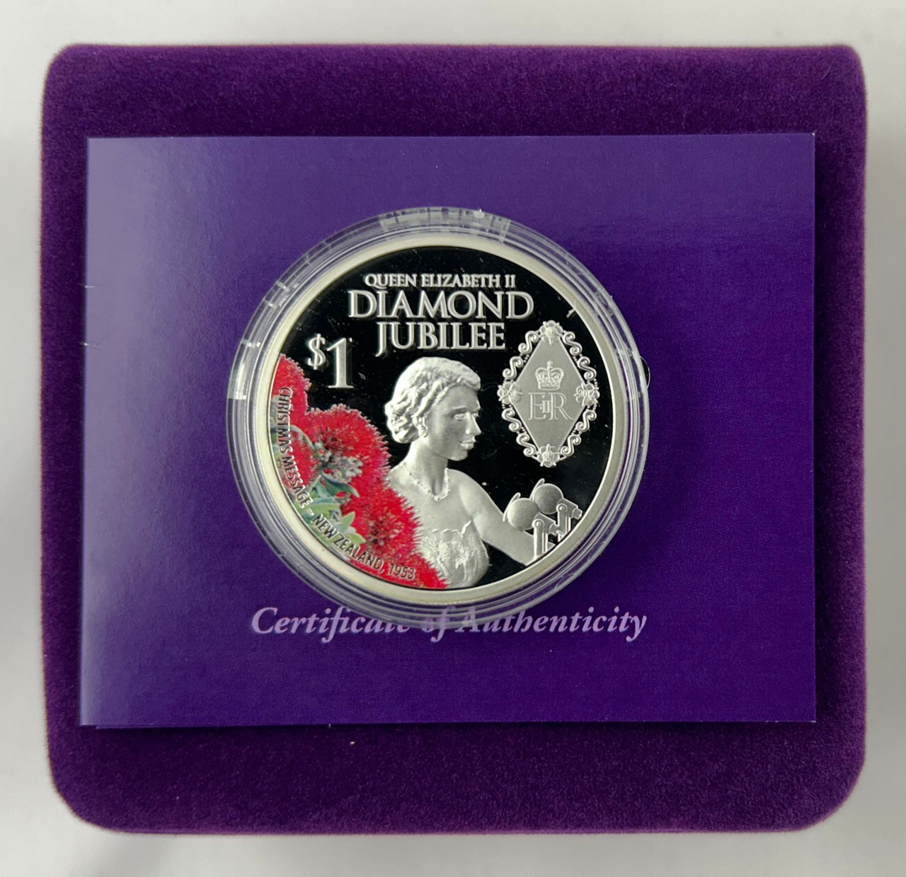 New Zealand - 2012 - Silver Dollar Proof Coin - Queen Elizabeth II