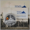 New Zealand - 2014 - Silver Dollar Proof Coin - HMS Achilles